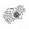 Camera SVG file, Photography SVG file, Photographer SVG file, Flower, Floral, Camera clip art
