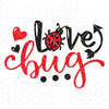 Love bug svg, Ladybug svg, Valentine svg, Valentines day svg, little, heart svg, dxf, pdf, jpeg, cutting file for Silhouette Cameo, Cricut