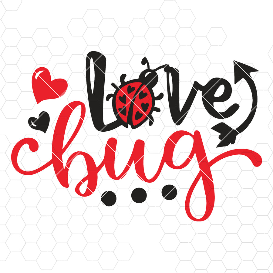 Love bug svg, Ladybug svg, Valentine svg, Valentines day svg, little, heart svg, dxf, pdf, jpeg, cutting file for Silhouette Cameo, Cricut