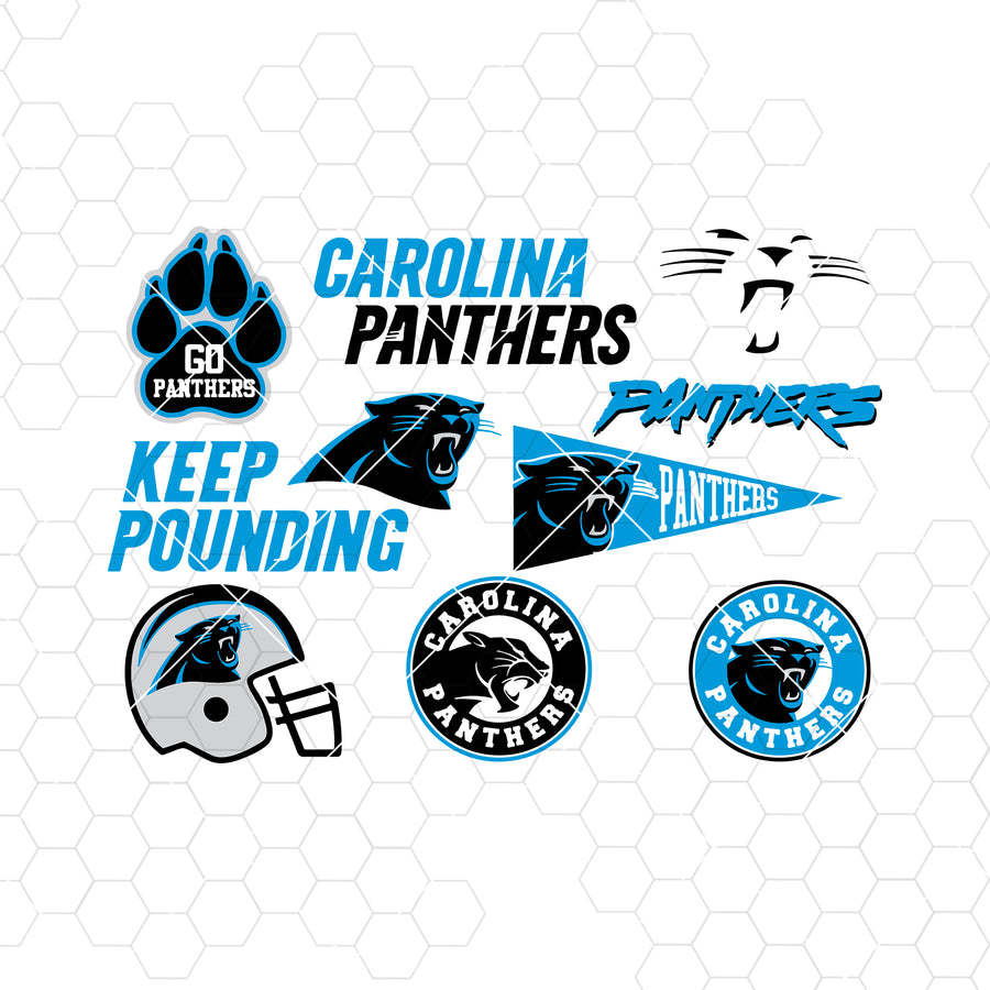 Carolina Panthers SVG, Carolina Panthers files, panthers logo, football, silhouette cameo, cricut, digital clipart, layers, png dxf ai