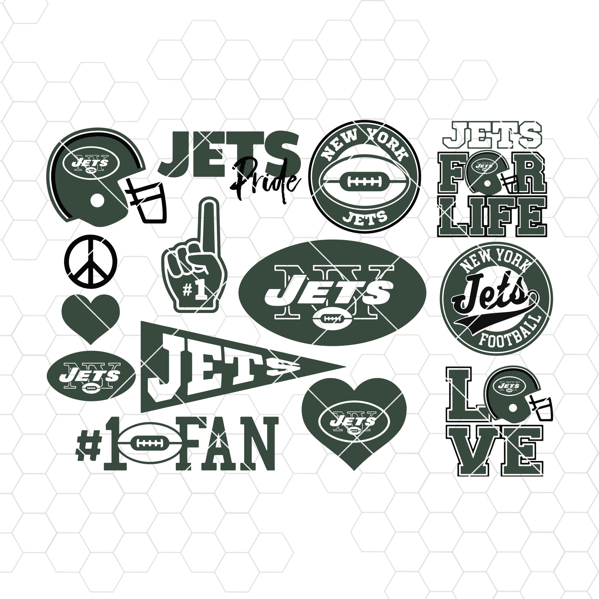 New York Jets SVG, New York Jets files, jets logo, football, silhouette  cameo, cricut, cut files, digital clipart, layers, png dxf ai - DoranStars