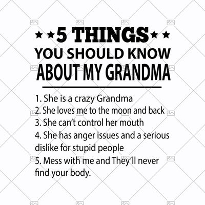 grandma svg 5 Things You Should Know About My Grandma