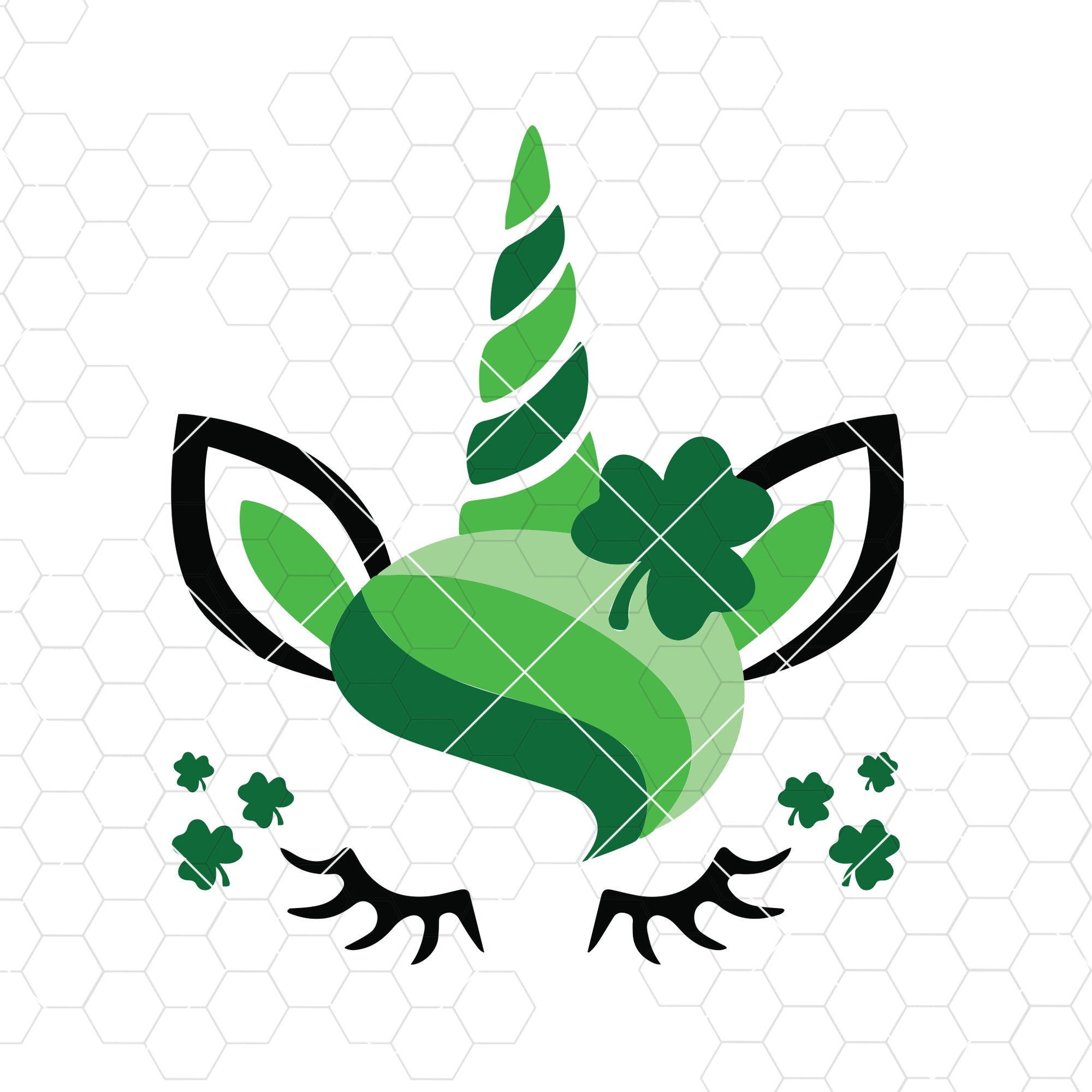 Happy St Patricks Day SVG Lucky SVG Shamrock SVG Digital 