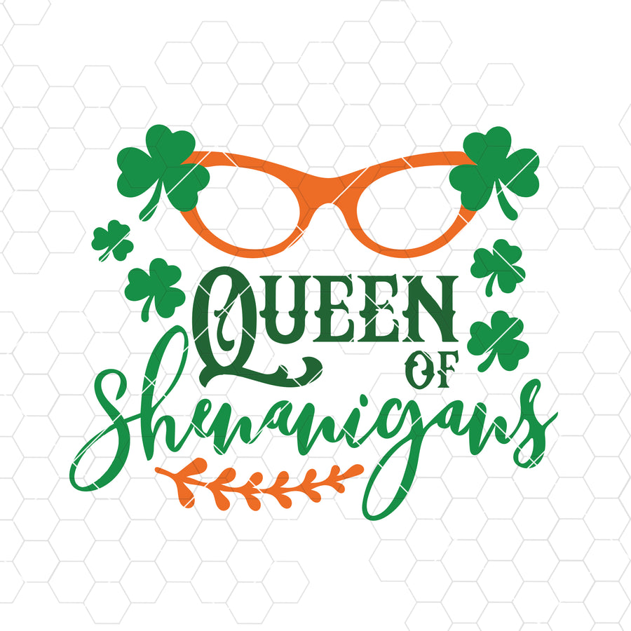 Queen of Shenanigans Digital Cut Files Svg, Dxf, Eps, Png, Cricut Vector, Digital Cut Files Download