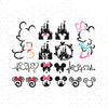 Mickey Mouse SVG, Minnie Mouse SVG, Disney Castle, Clipart, Cricut, Silhouette, Cut File, Vector, Vinyl File, Eps, Png, Dxf