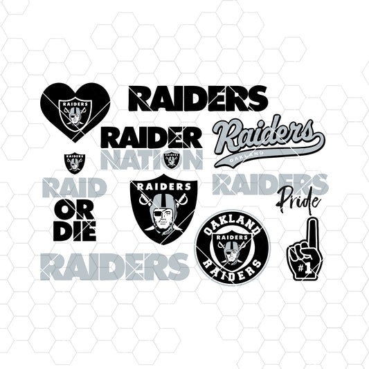 Oakland Raiders Svg Oakland Raiders Files Raiders Logo Football Silhouette Cameo Cricut Cut Files Digital Clipart Layers Png