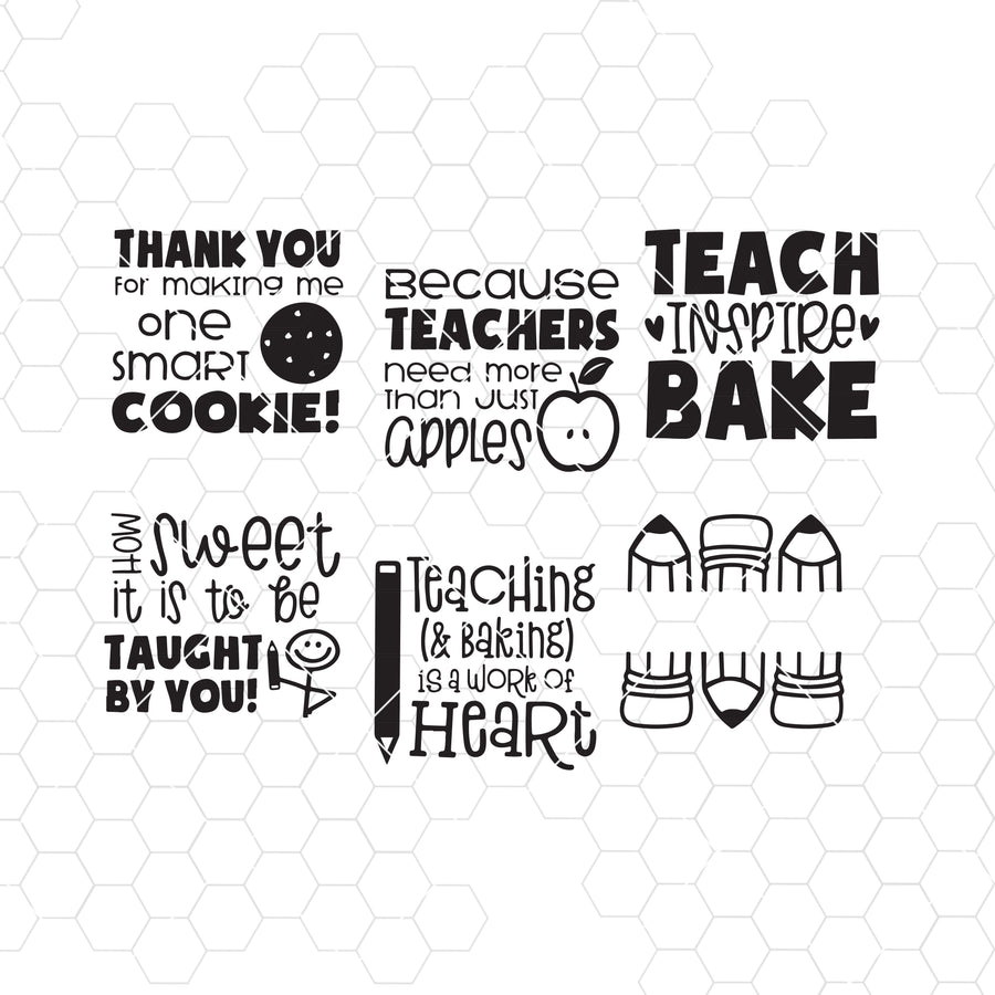 Teacher Thank You Oven Mitt Designs - Teacher Digital Cut Files Svg, Dxf, Eps, Png, Cricut Vector, Digital Cut Files Download