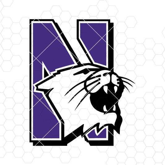 Northwestern Digital Cut Files Svg, Dxf, Eps, Png, Cricut Vector, Digital Cut Files Download