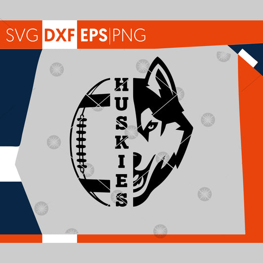 Huskies SVG, Football SVG, Huskies Football T-shirt Design, Football Mom Shirt, Cricut Cut Files, Silhouette Cut Files, SVG Cutting Files