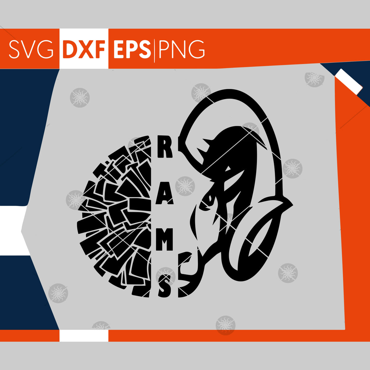 Rams SVG, Cheerleading SVG, Rams Cheer Svg, Rams Cheer Pom Pom Svg ...