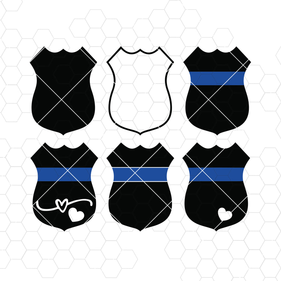 Police svg, Thin Blue line svg, Police badge svg, police badges- Printable file, Cricut & Silhouette Cut Files, Sublimation Iron On