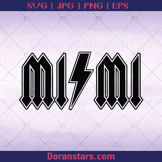 ACDC Mimi Music, Rock, Rock Music, Rock And Roll, Old School Rock logo, Svg Files For Cricut, Dxf, Eps, Png, Cricut Vector, Digital Cut Files Download - doranstars.com