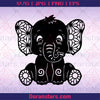 Baby Elephant Digital Cut Files Svg, Dxf, Eps, Png, Cricut Vector, Digital Cut Files Download