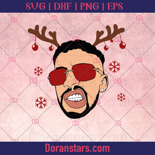 Bad Bunny Svg, Bad Bunny Christmas Silhouette Cut Files, Bad Bunny Clipart, Svg Files For Cricut, Dxf, Eps, Png, Cricut Vector - doranstars.com