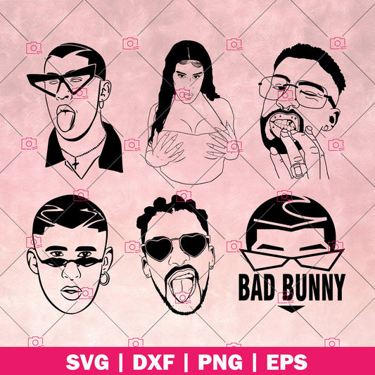 Bad Bunny Human face logo Easter SVG cut file for Cricut & Silhouette by DoranStars