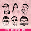 Bad Bunny Human face logo, Svg Files For Cricut, Dxf, Eps, Png, Cricut Vector, Digital Cut Files, Vector, Rappers, Rap, Male, Gang