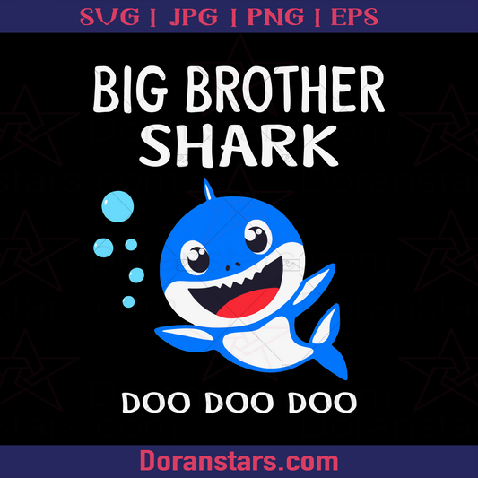 Big Brother Shark Do Do Do logo SVG Design cut file for Cricut & Silhouette by DoranStars