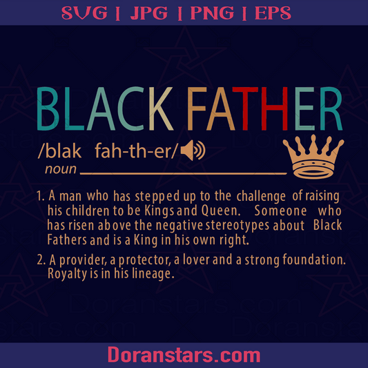 Black Farther Definition logo SVG Design cut file for Cricut & Silhouette by DoranStars