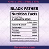 Black Father Nutrition Facts  Father, Step Father, Father and Son, Father and Daughter, Father's Day, Step Parent, Family Meaningful Design Gift logo, Svg Files For Cricut, Dxf, Eps, Png, Cricut Vector, Digital Cut Files Download - doranstars.com