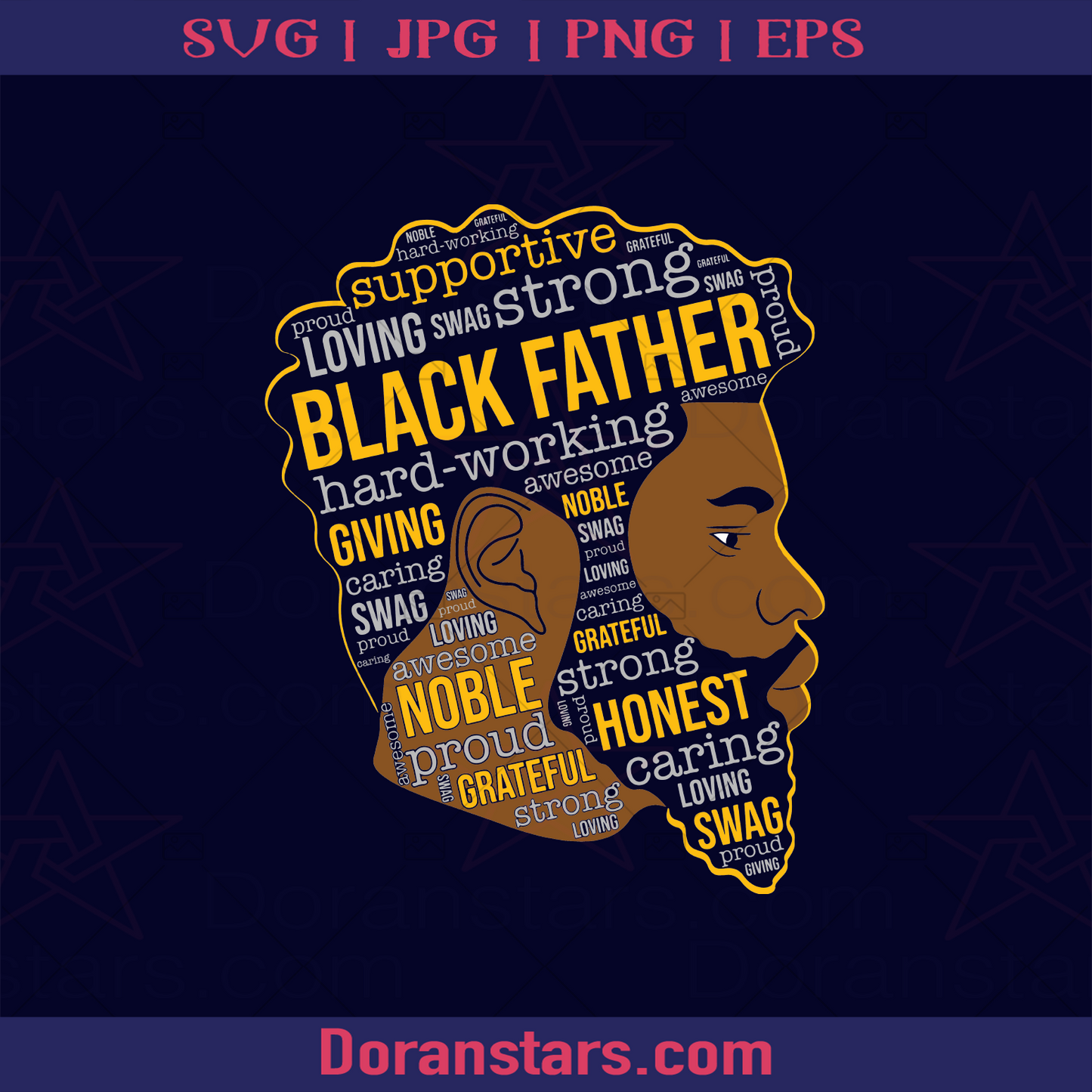 Black Father Qualifications logo, Svg Files For Cricut, Dxf, Eps, Png, Cricut Vector, Digital Cut Files Download