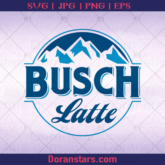 Busch Latte Beer Brand logo Beer SVG cut file for Cricut & Silhouette by DoranStars