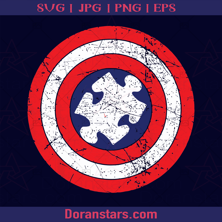 Captain America Autism, Captain America Avenger Autism Awareness, Autism Acceptance, Accept Autism, Autism Month, Autism Day, Autism Gift, Autism Superheroes, Autism logo, Svg Files For Cricut, Dxf, Eps, Png, Cricut Vector, Digital Cut Files Download - doranstars.com