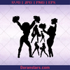 Cheer Cheerleading Girl Group With Variety Posture, Cheerleading Design, Cheerleading Decoration, Cheerleading girl, Cheerleading Teens logo, Svg Files For Cricut, Dxf, Eps, Png, Cricut Vector, Digital Cut Files Download - doranstars.com