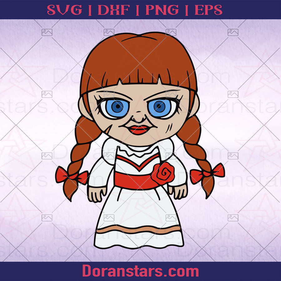 Chibi Annabelle Svg, Annabelle Halloween Svg, Horror Movie Characters Svg