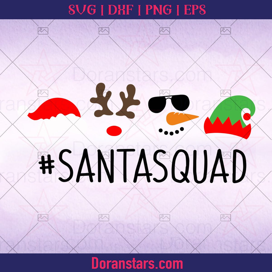 Christmas Svg, Santasquad svg Instant Download - Doranstars