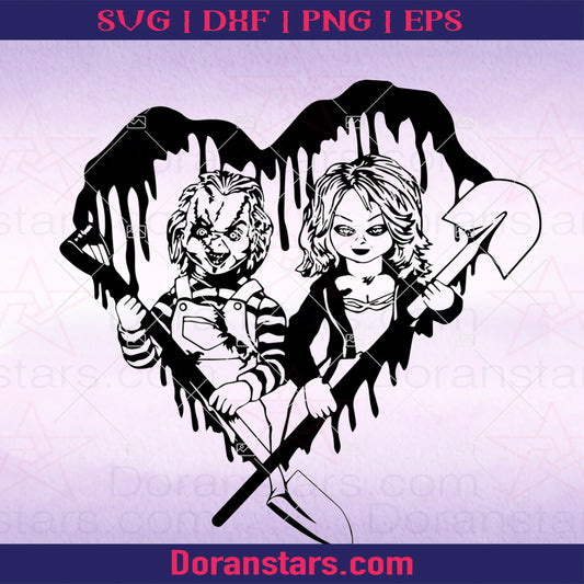 Chucky and Tiffany Svg Chucky Horror Movie SVG Halloween SVG