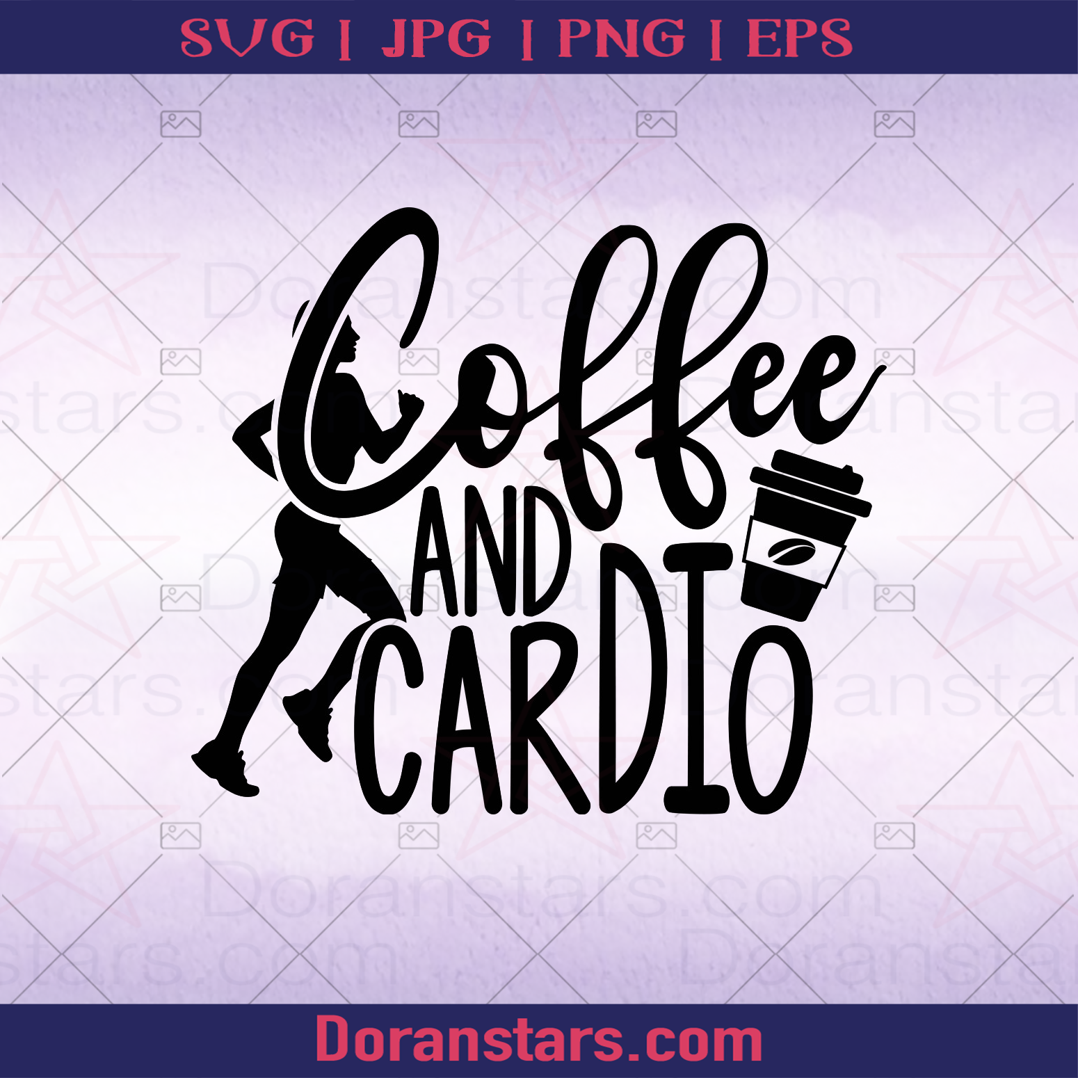 Coffee And Cardio logo, Svg Files For Cricut, Dxf, Eps, Png, Cricut Vector, Digital Cut Files Download - doranstars.com
