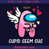 Cupid Seem Sus, Game Art, Game Day, Gamer, Gaming, Game Among Us, Among Us, Sus, Sus meme logo, Svg Files For Cricut, Dxf, Eps, Png, Cricut Vector, Digital Cut Files Download - doranstars.com