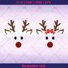 Cute reindeer svg, Reindeer SVG, Boy and Girl Reindeer, Christmas SVG Cutting File Svg - Instant Download - Doranstars