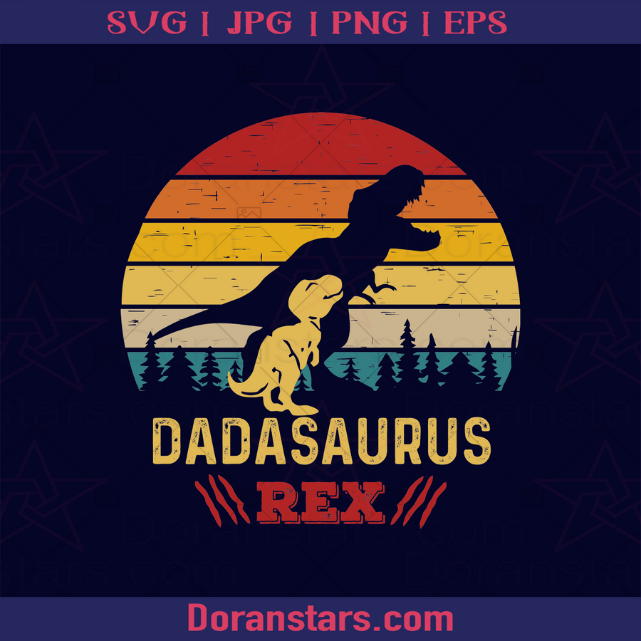 Dadasaurus Rex With tiny Dino Father, Blood Father, Father and Son, Father's Day, Best Dad, Family Meaningful Design Gift, Jurrasic Park logo, Svg Files For Cricut, Dxf, Eps, Png, Cricut Vector, Digital Cut Files Download - doranstars.com