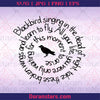 Bird-Blackbird Singing In The Dead Of Night Digital Cut Files Svg, Dxf, Eps, Png, Cricut Vector, Digital Cut Files Download