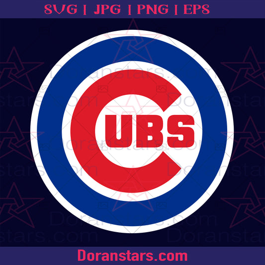 Doranstars Chicago Cubs Digital Cut Files Svg, Dxf, Eps, Png, Cricut Vector, Digital Cut Files Download