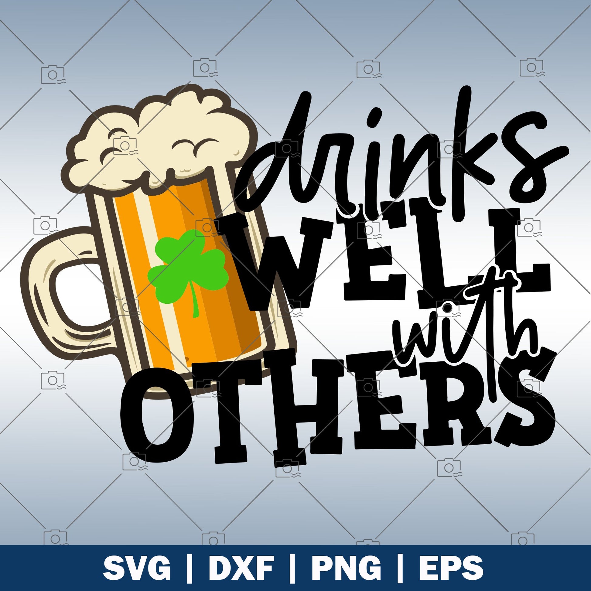 Drinks well with others logo SVG Design cut file for Cricut & Silhouette by DoranStars
