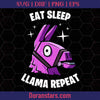 Eat Sleep Llama Repeat Svg, Instant Download - Doranstars.com