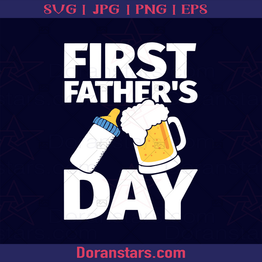 First Fathers Day, Father With Baby, Toodles, Father, Blood Father, Father and Son, Father's Day, Best Dad, Family Meaningful Design Gift logo, Svg Files For Cricut, Dxf, Eps, Png, Cricut Vector, Digital Cut Files Download - doranstars.com