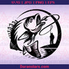 Fishing Logo Digital Cut Files Svg, Dxf, Eps, Png, Cricut Vector, Digital Cut Files Download