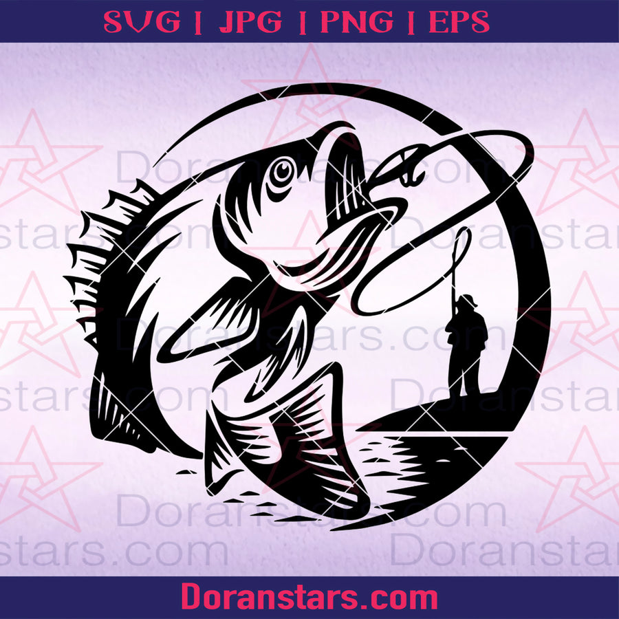 Fishing baits lures monogram - Clipart / Cutting Files svg png jpg dxf eps  digital graphic design Instant Download Commercial Use 01060c