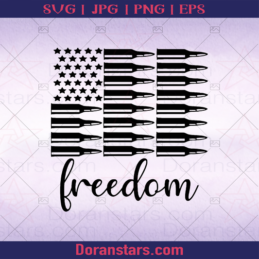 Freedom, America Flag logo, Svg Files For Cricut, Dxf, Eps, Png, Cricut Vector, Digital Cut Files Download - doranstars.com