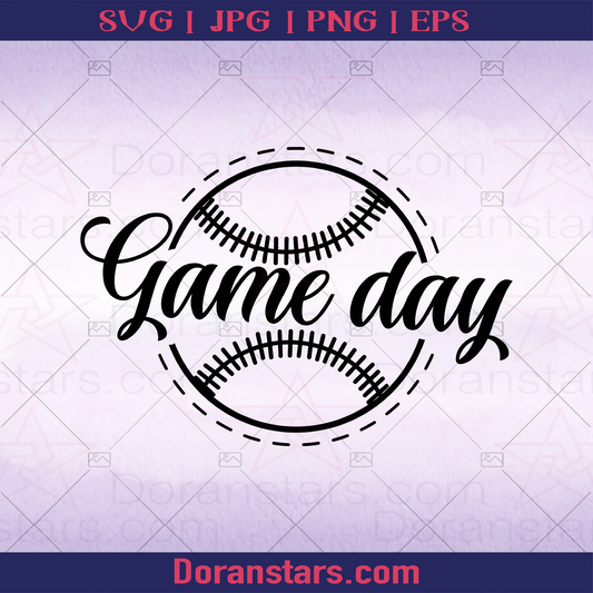 Game Day, Baseball Tournament logo, Svg Files For Cricut, Dxf, Eps, Png, Cricut Vector, Digital Cut Files Download