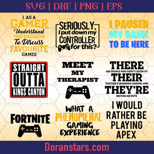 Game Lovers - Bundle Quote Svg, Instant Download - Doranstars.com