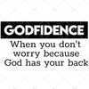 Godfidence SVG, God, Spiritual SVG, Christian SVG, Christian Shirt, Motivational Shirt, God Cut File, Cricut, Silhouette, Instant Download