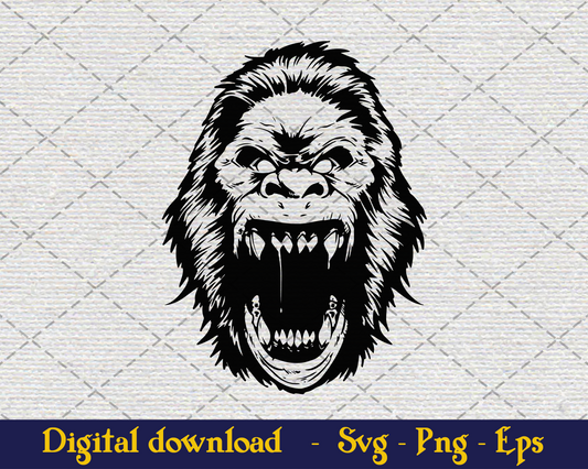 Kong, Kong head, Godzilla vs Kong svg, digital files logo SVG Design cut file for Cricut & Silhouette by DoranStars