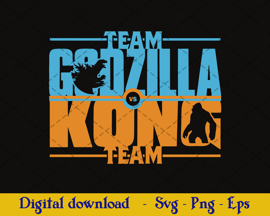 Godzilla vs Kong, svg, digital files logo, Svg Files For Cricut, Dxf, Eps, Png, Cricut Vector, Digital Cut Files, Film adaptation, Film. Fight, Cool