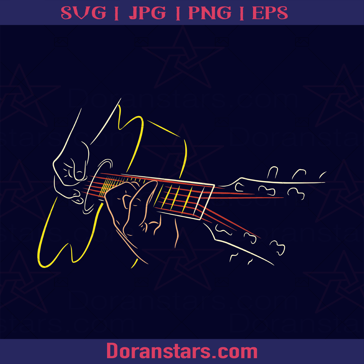 Guitar Neon Desing logo, Svg Files For Cricut, Dxf, Eps, Png, Cricut Vector, Digital Cut Files Download - doranstars.com