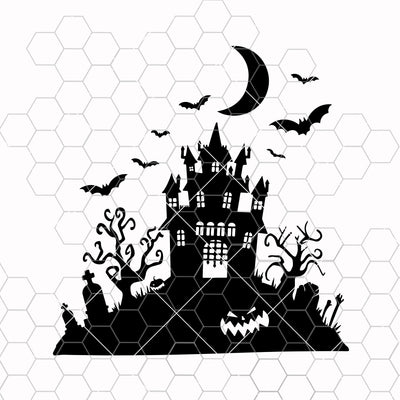 Halloween Castle svg, Halloween svg, Haunted House svg, Halloween svg file, Halloween cut file