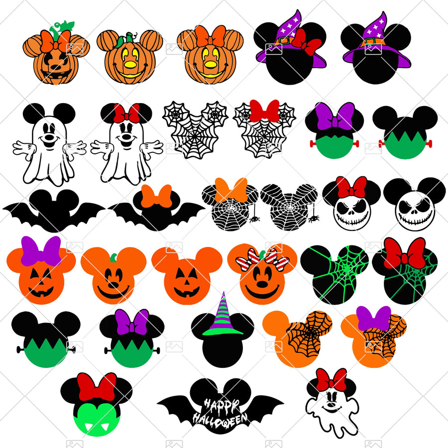 Halloween svg, Mickey Minnie svg, Bundle svg, Pumpkin svg, Halloween shirt, Bat svg, Svg Files for Cricut